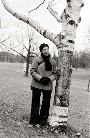 A Girl and Her Birch